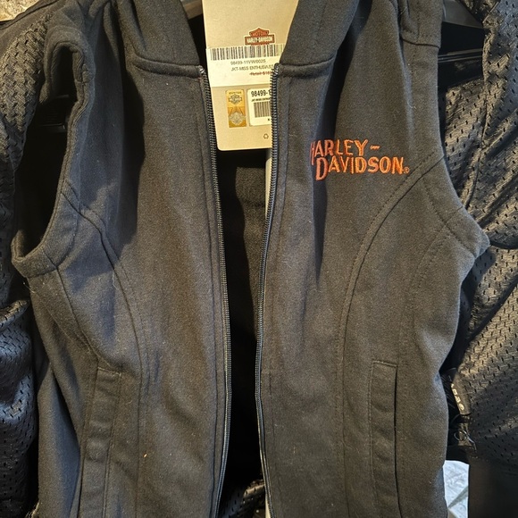 Harley-Davidson Black Jacket/ Vest Combo. SEE PHOTOS AND DESCRIPTION - Picture 4 of 7